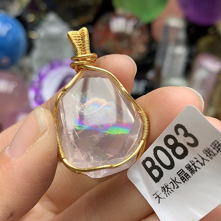 水晶天然水晶吊坠 未镶嵌