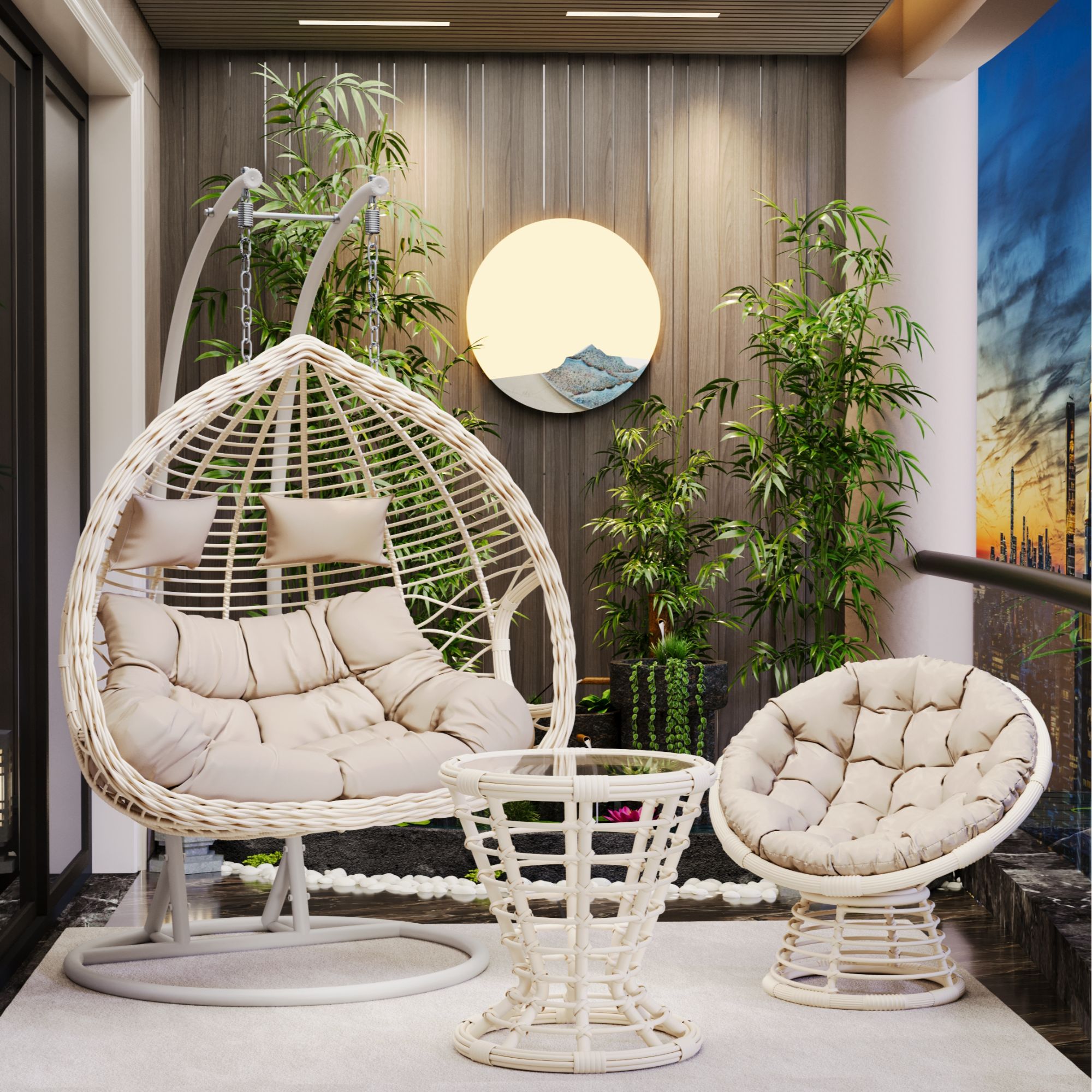 吊篮椅子室内秋千室内阳台懒人休闲摇篮椅双人户外庭院秋千摇摇椅