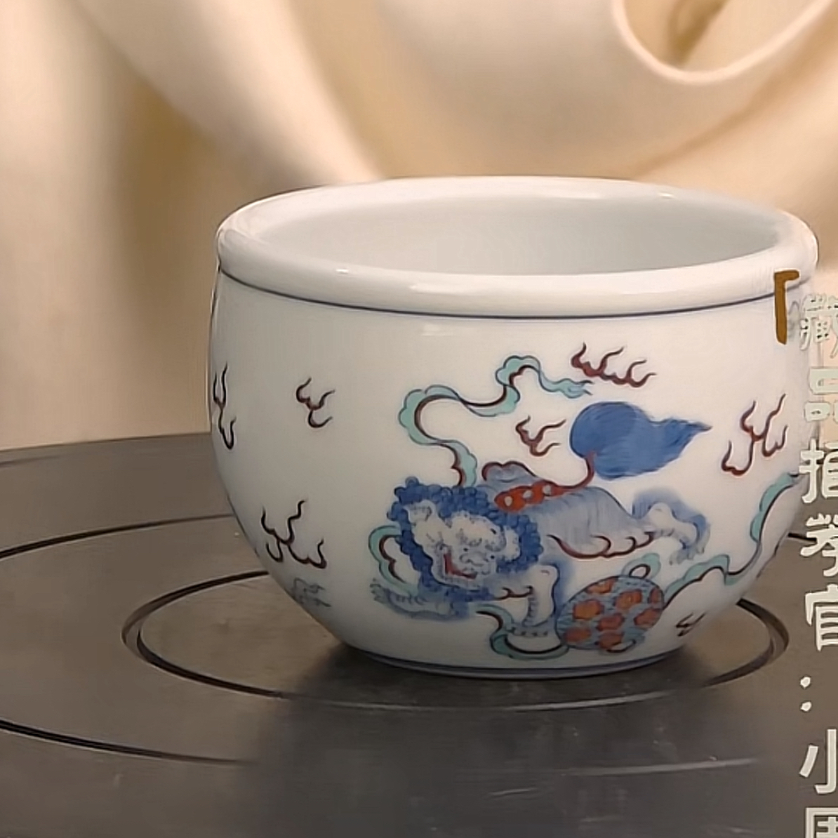 收藏/古玩清斗彩事事如意缸