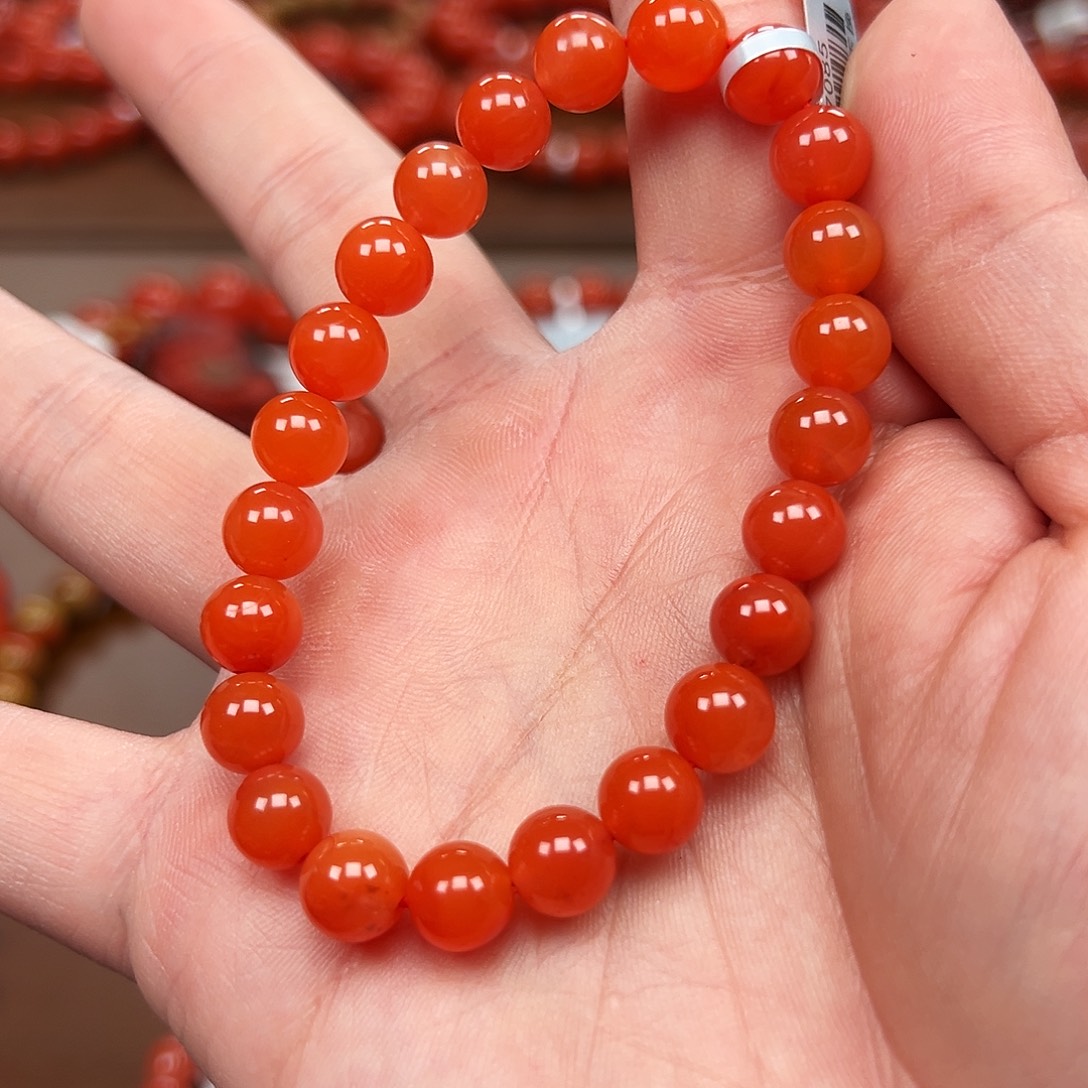 南红玛瑙未镶嵌手链