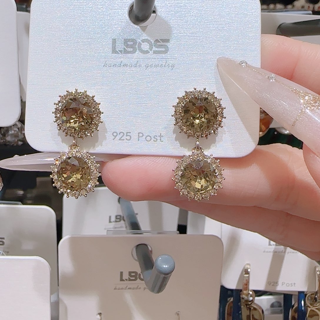 锆石铜合金925银耳环