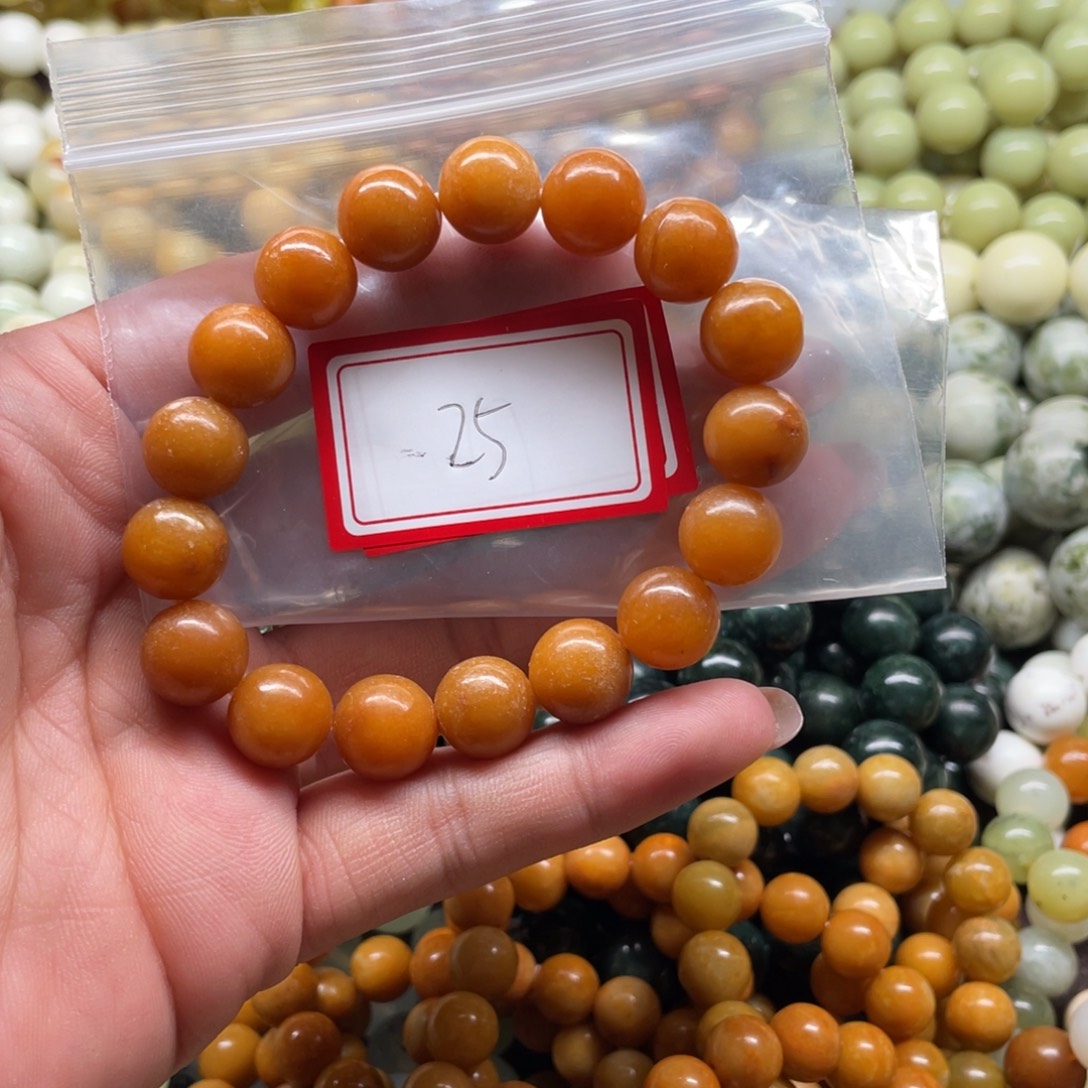 柴***轩蛇纹石玉未镶嵌手串