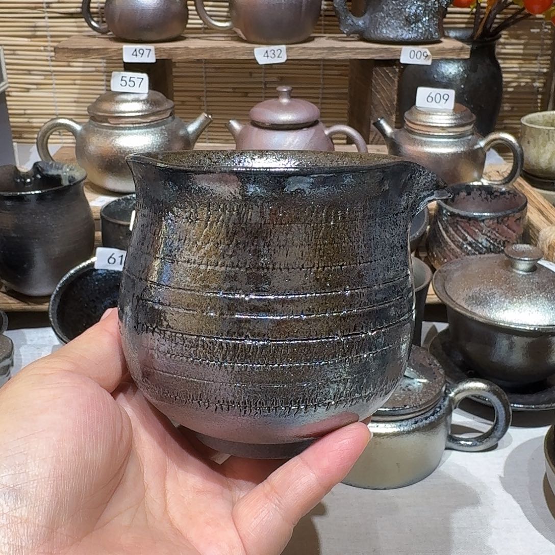 壶建水紫陶紫泥柴烧杯