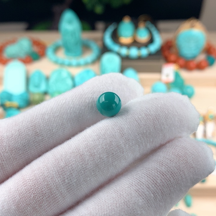 绿松石配珠卡8.8未镶嵌慧*