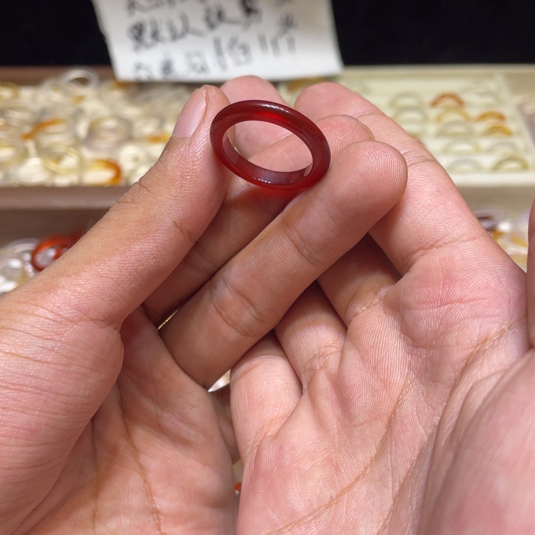 玛瑙/玉髓未镶嵌戒指24号港17