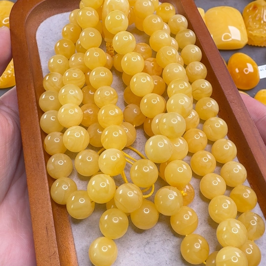 蜜蜡毛衣链未镶嵌