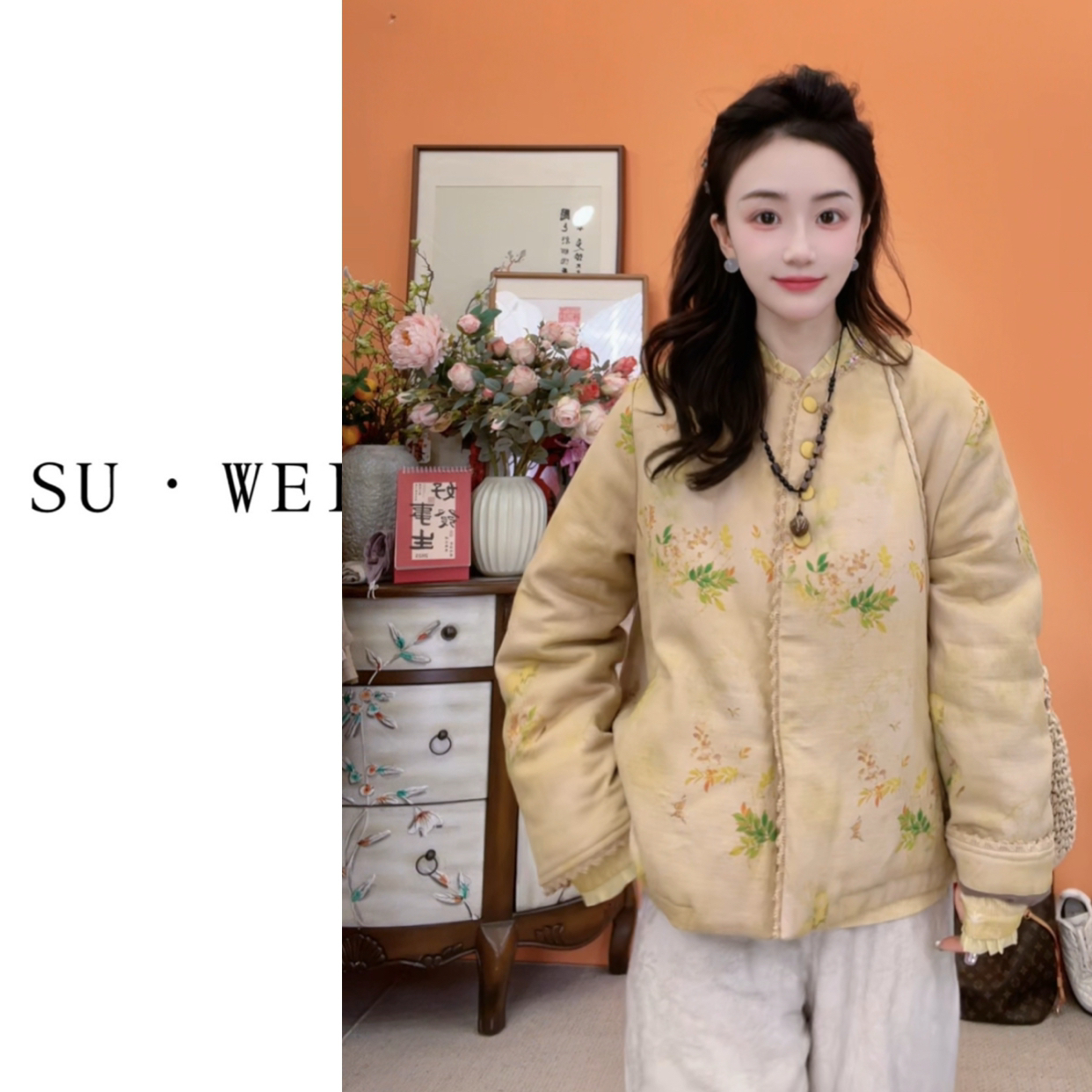 6362新款国风加厚棉服秋冬文艺复古宽松上衣中国风中式