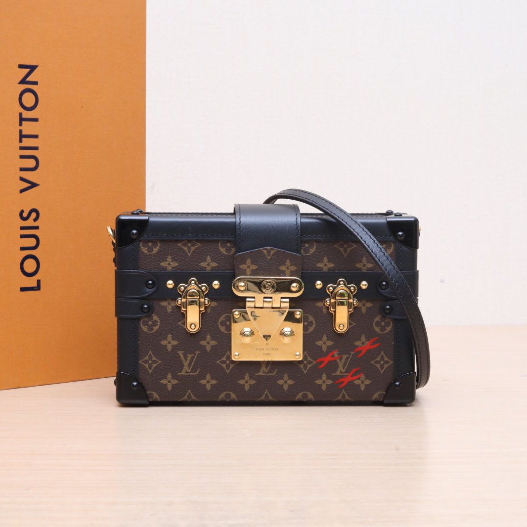 95新 LouisVuitton/路易威登 小花黑黑 月光宝盒 20拼 老花 芯片