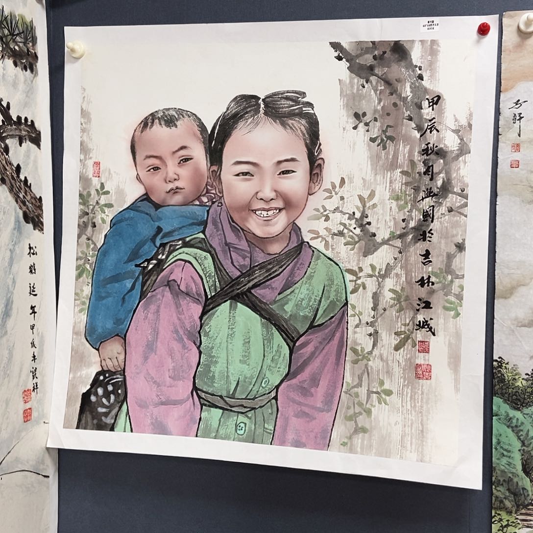 国画裴兴国手绘人物68.68