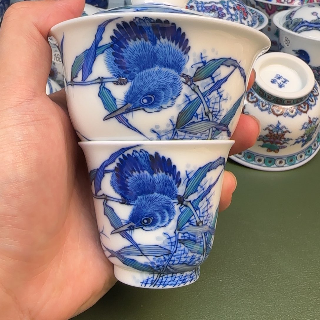 彦祖纯手工手绘茶具