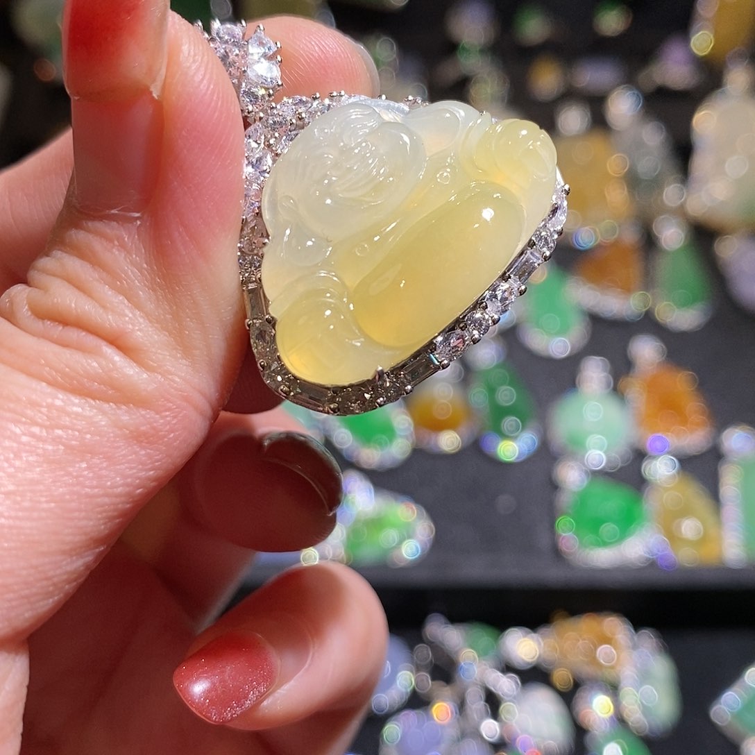 颈饰银S925镶嵌翡翠天然翡翠