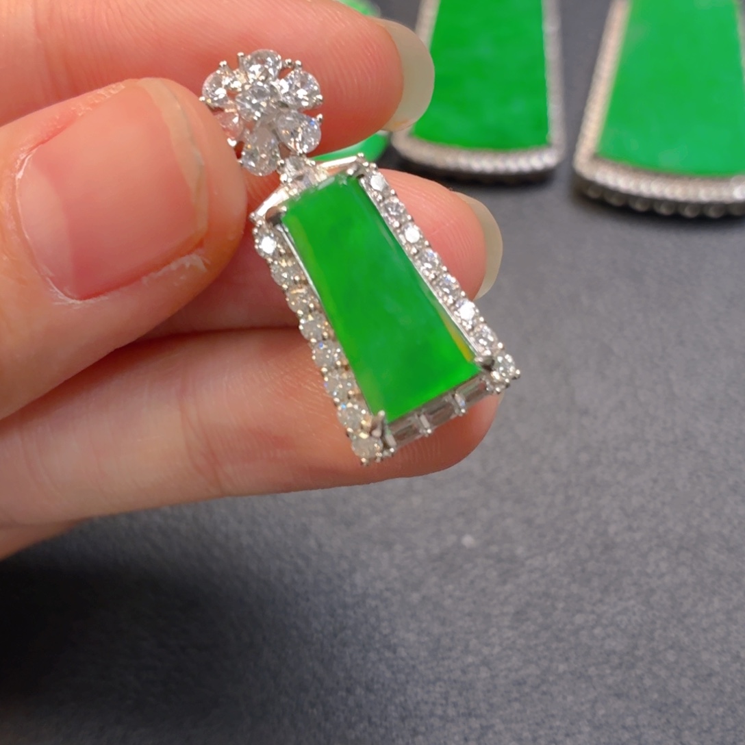 翡翠银S925镶嵌吊坠(不含链)