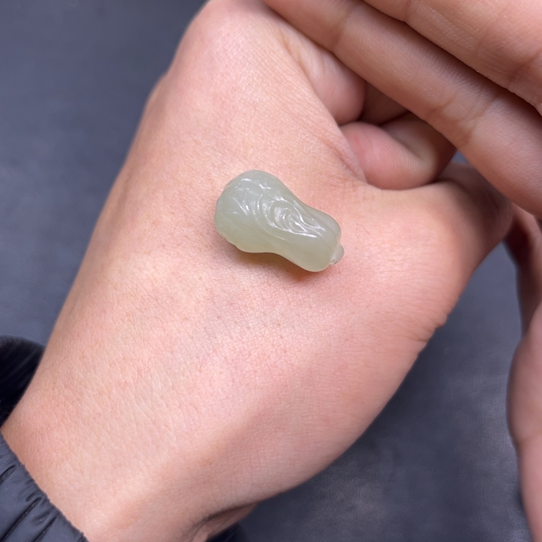 和田玉颈饰未镶嵌多样性手工钢板料白菜