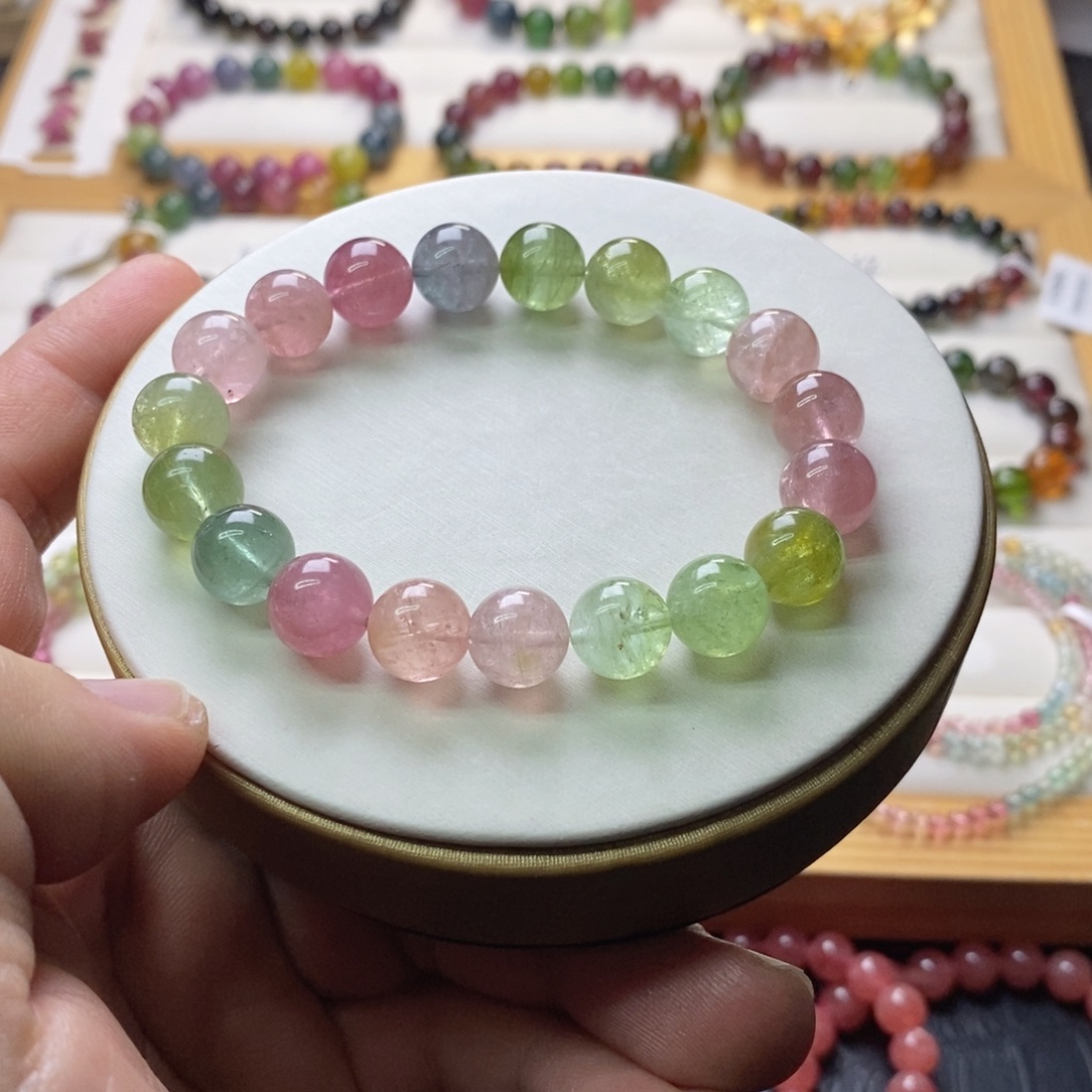 碧玺未镶嵌碧玺手链