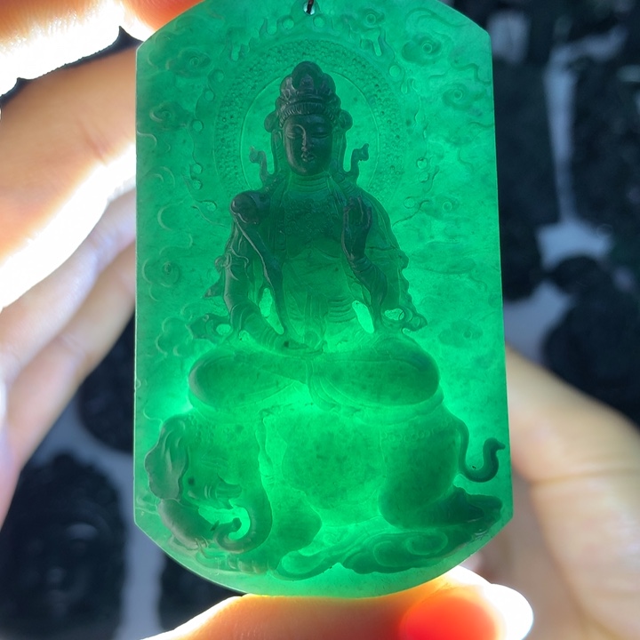 定制翡翠未镶嵌普贤