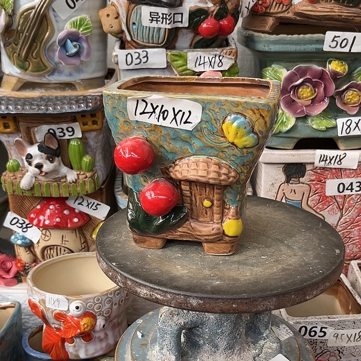 粗陶材质多肉花盆