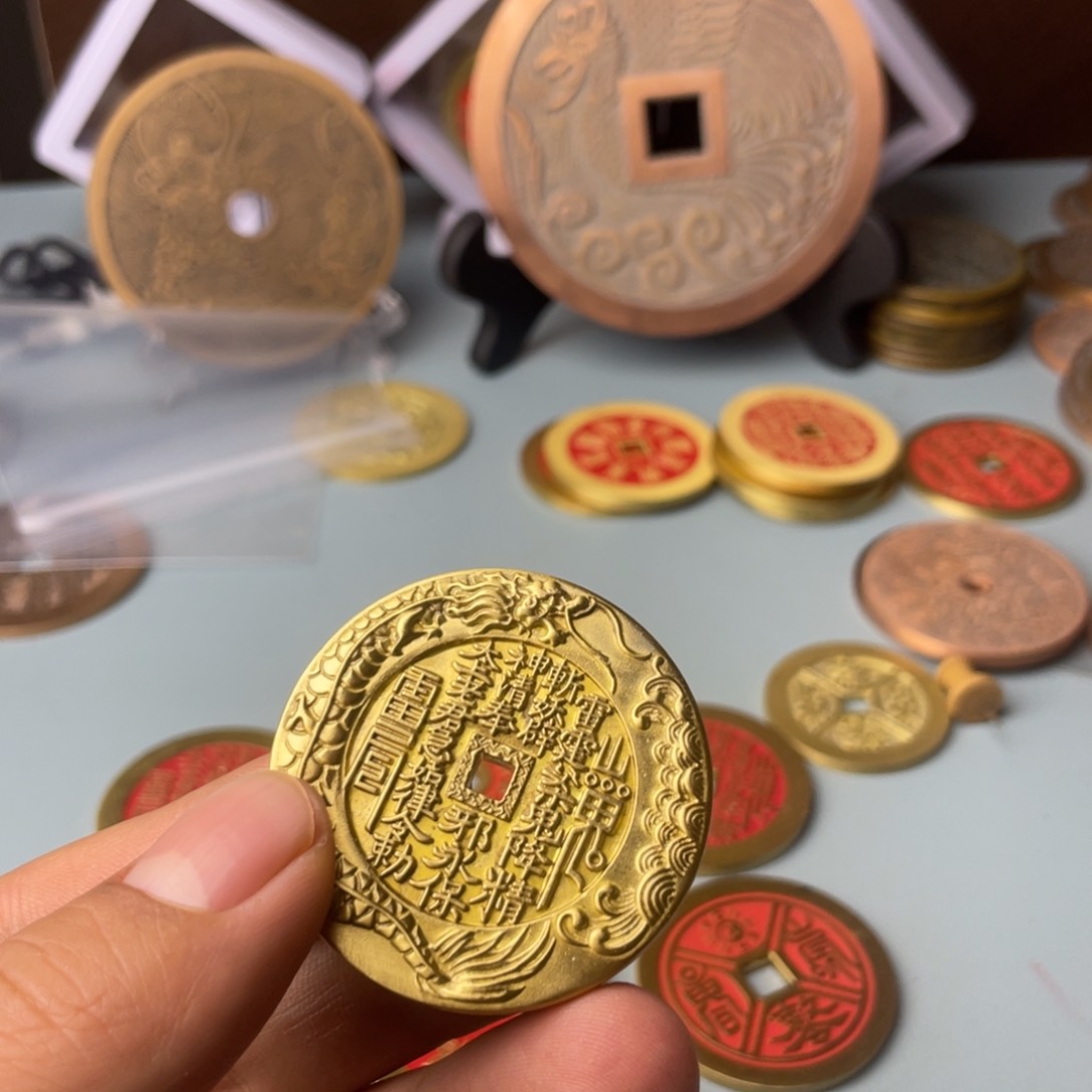 铜现代仿制工艺文创铜币 