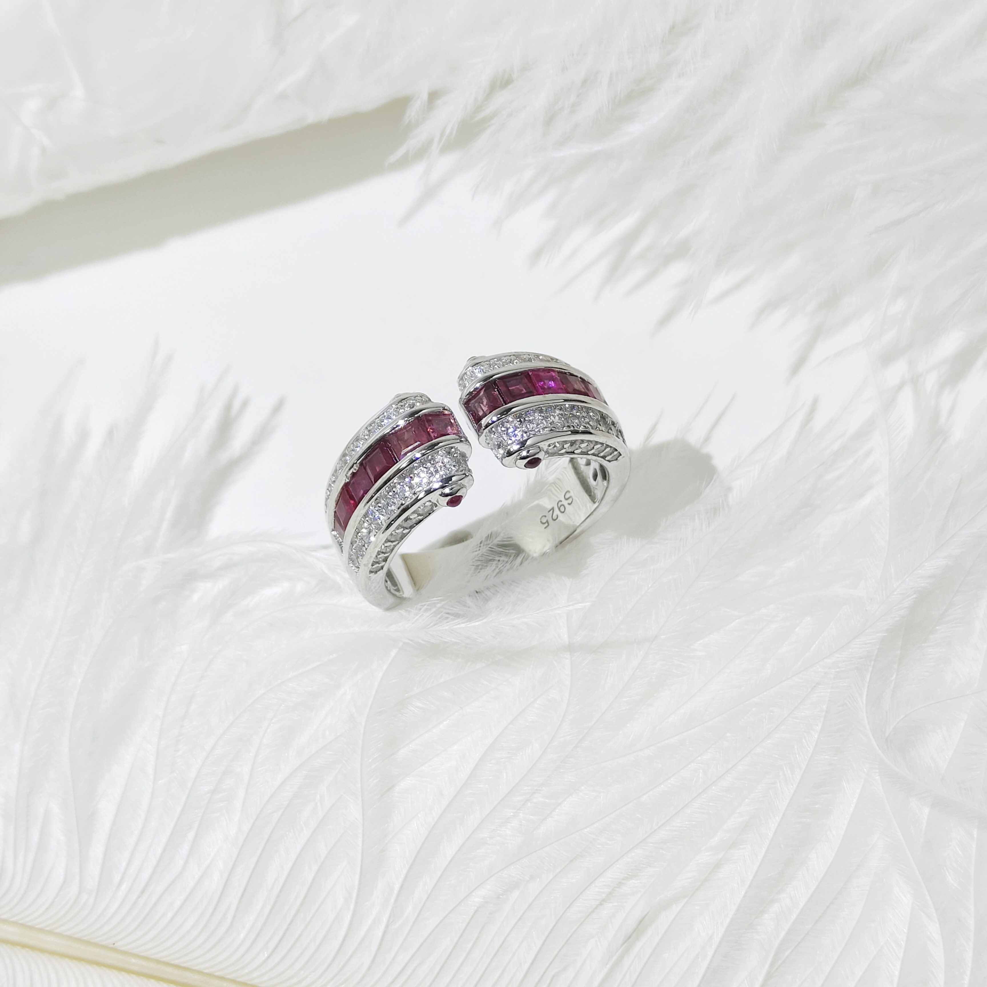 51226-XACP2红宝石戒指气质轻奢【主石规格"方2.3 1ct"】