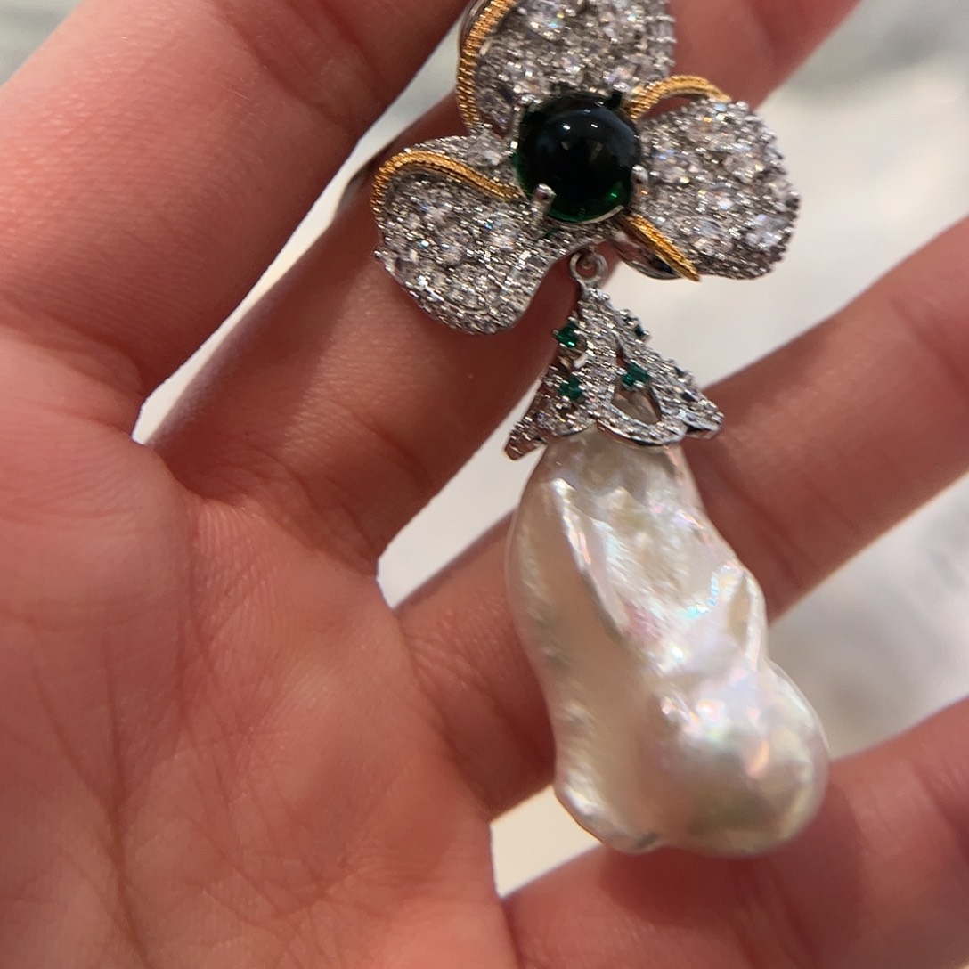 淡水珍珠吊坠(不含链)合金