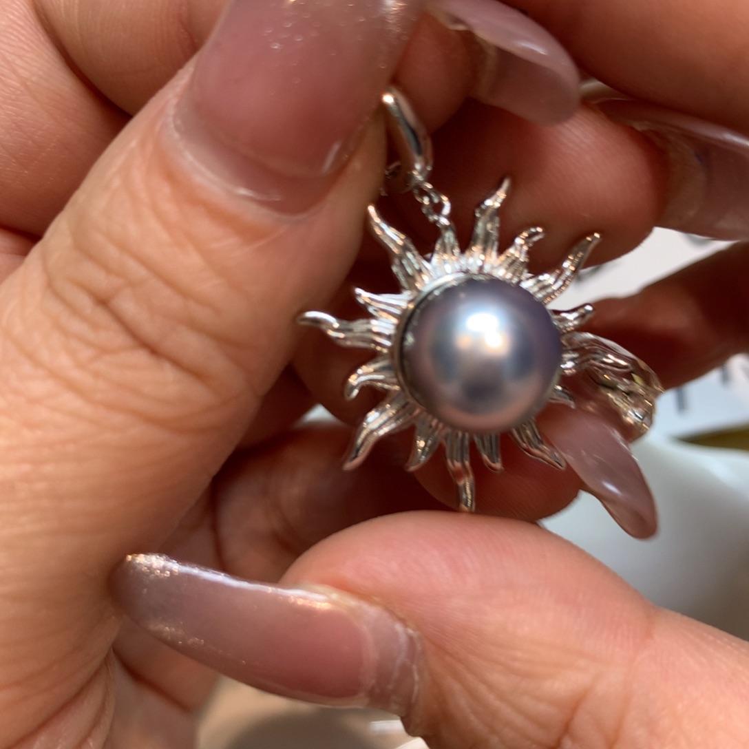 海水珍珠颈饰银S925镶嵌