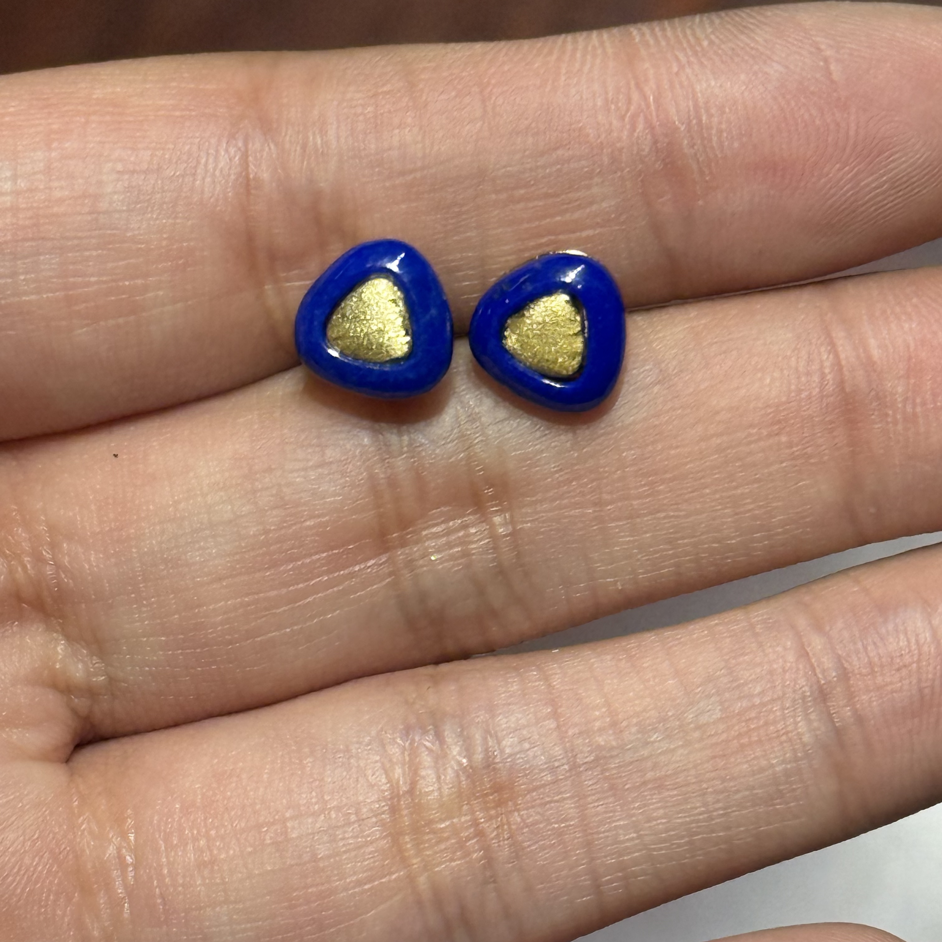 青金石颈饰银s925镶嵌耳饰拍一发一