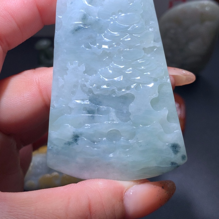 翡翠未镶嵌颈饰保真天然A货翡翠