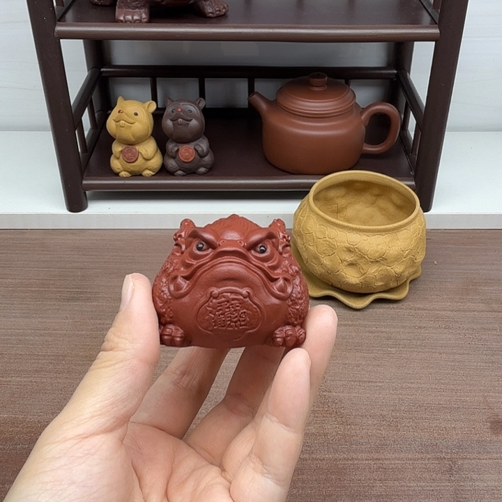 朱泥茶案金蟾茶宠