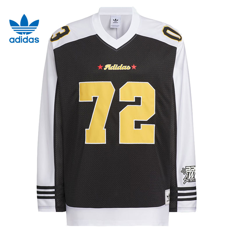 华adidas阿迪达斯三叶草男女运动休闲长袖T恤KA8003