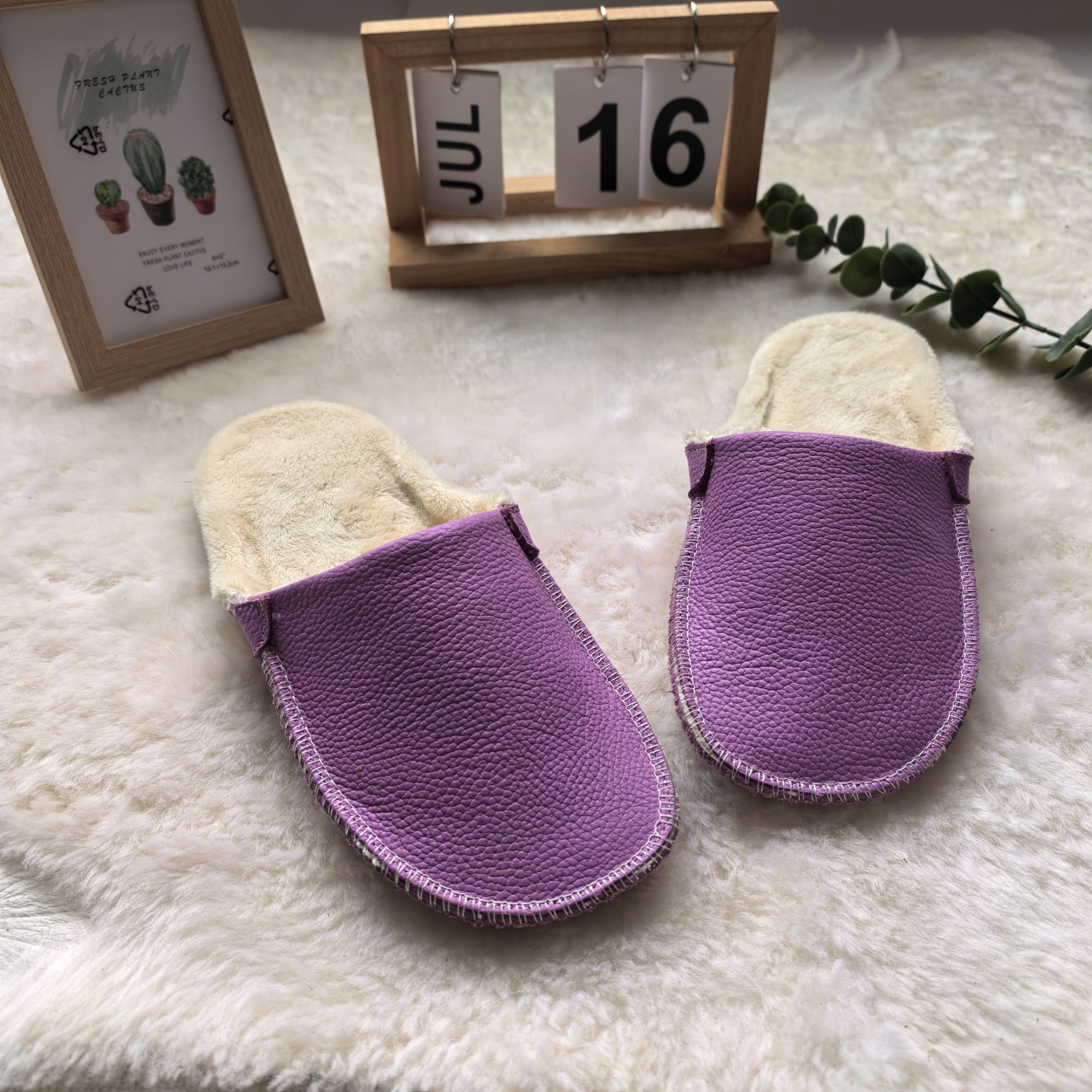 【1088-2】头层牛皮《哩小喵》2025男女同款真皮一脚蹬家居包头拖