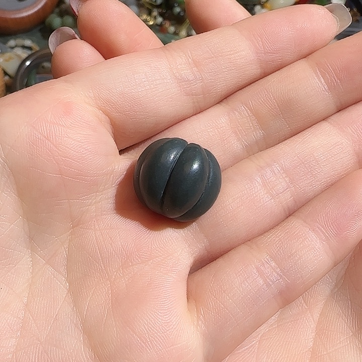 和田玉珠子未镶嵌可***乐