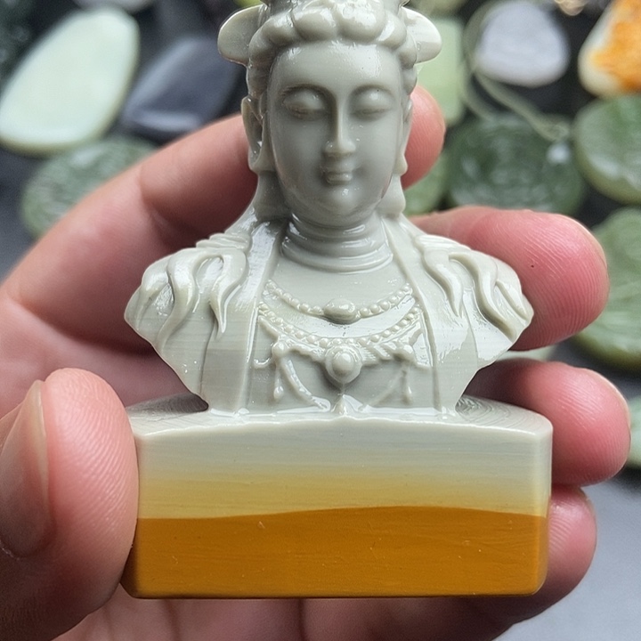 火***麟和田玉（糖玉）未镶嵌珠宝奇石