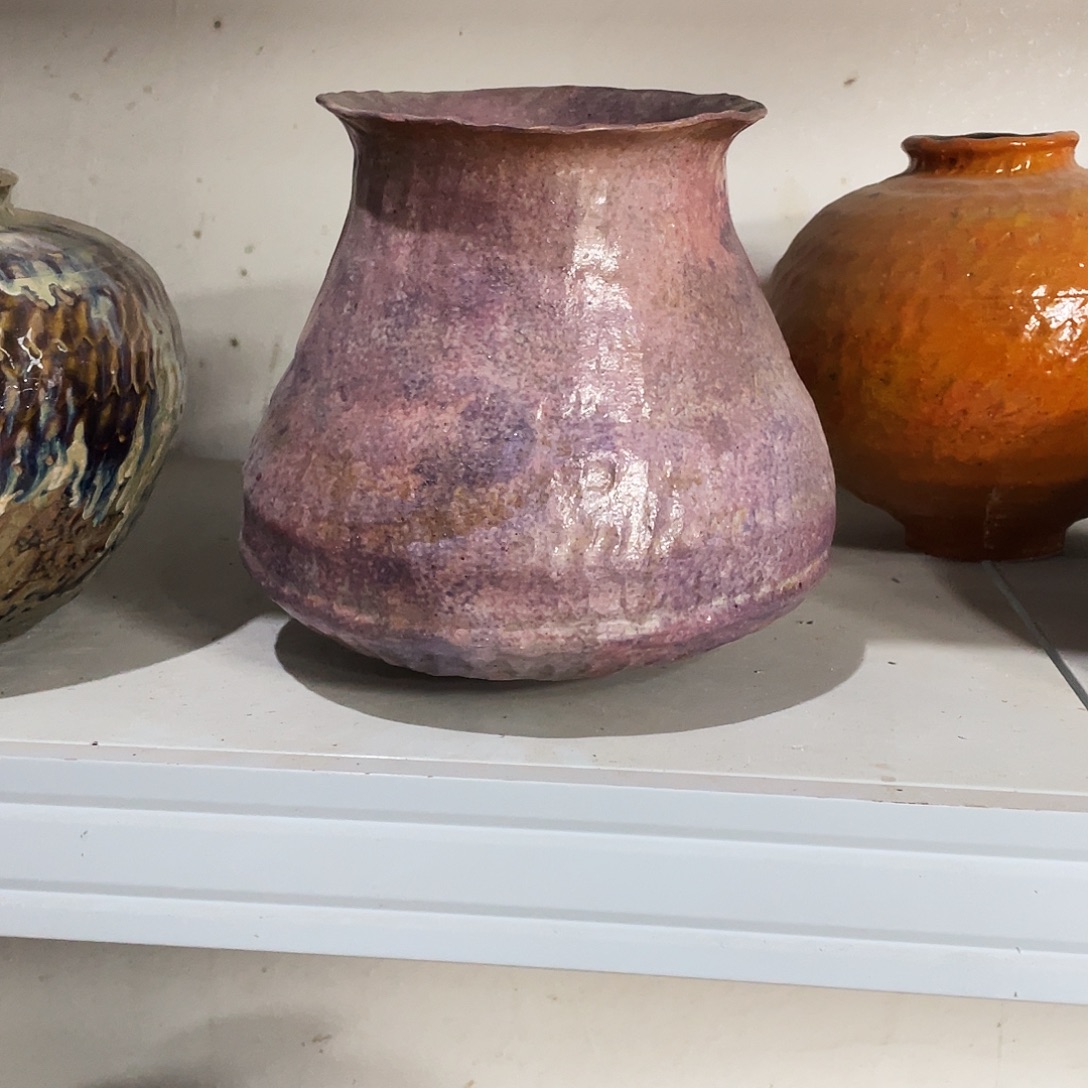 爱***鼠手工陶瓷花瓶福利高22口12瑕疵盘泥花瓶