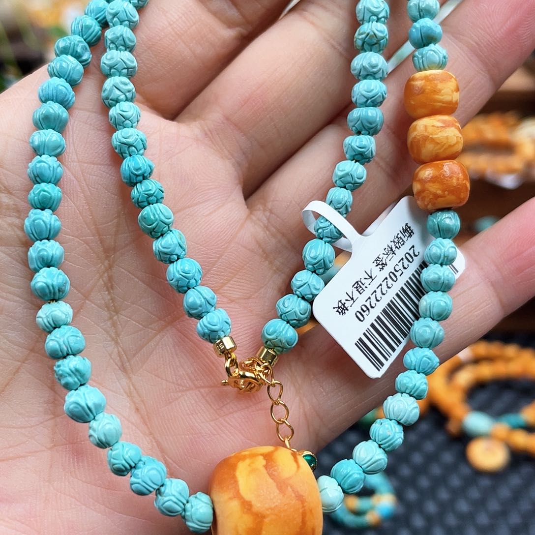 琥珀手链未镶嵌项链