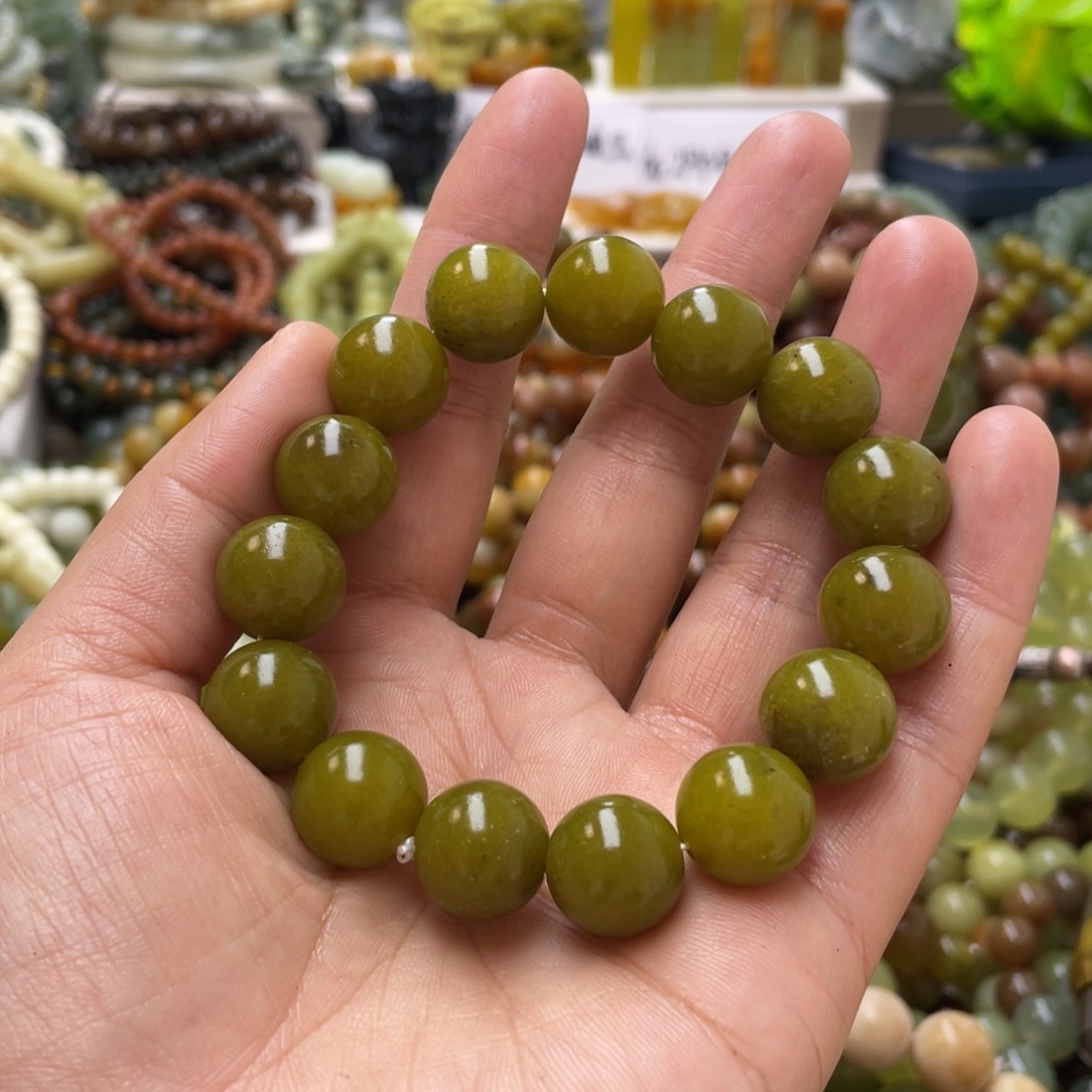 蛇纹石玉手链未镶嵌