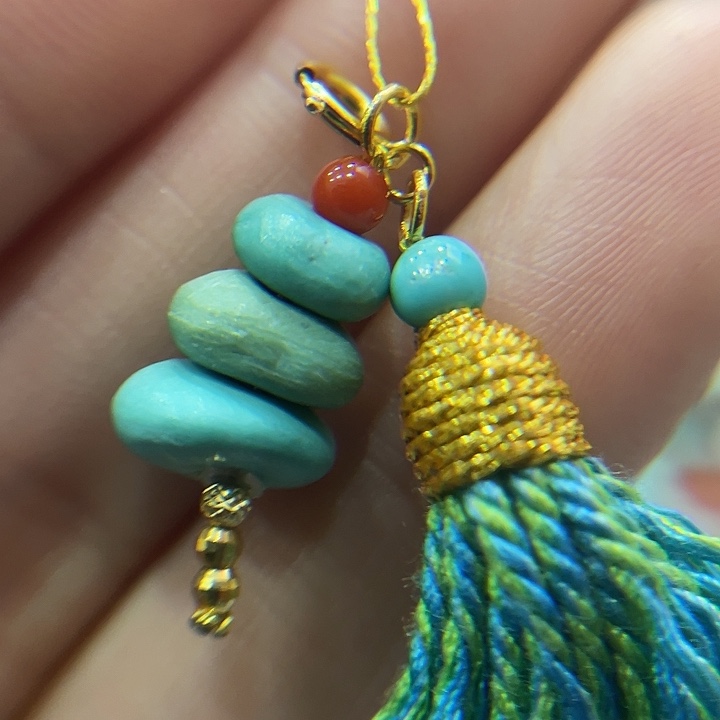 绿松石18K金镶嵌珠宝奇石