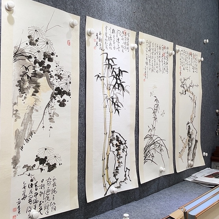 国画知鱼之乐纯手绘