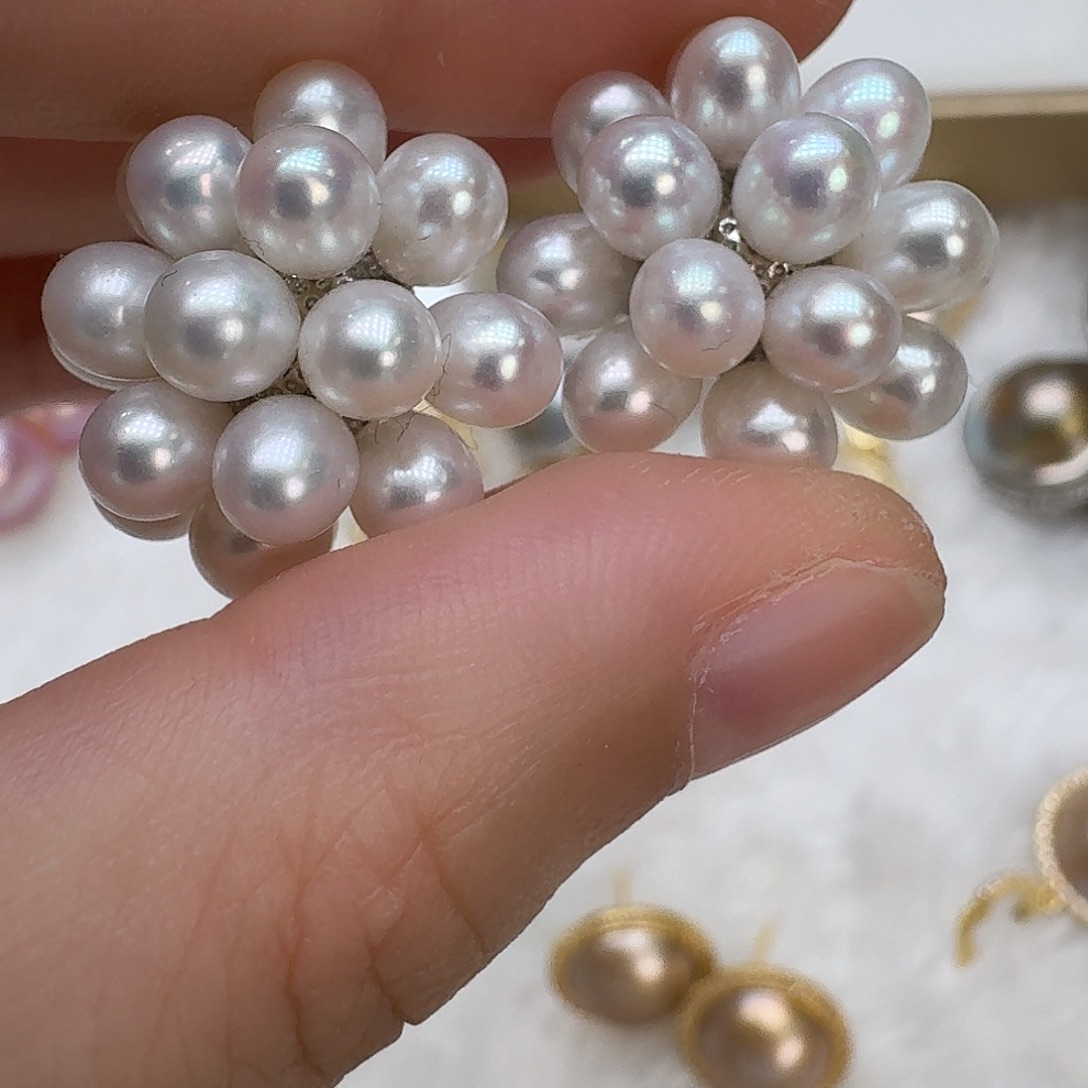 淡水珍珠未镶嵌耳饰