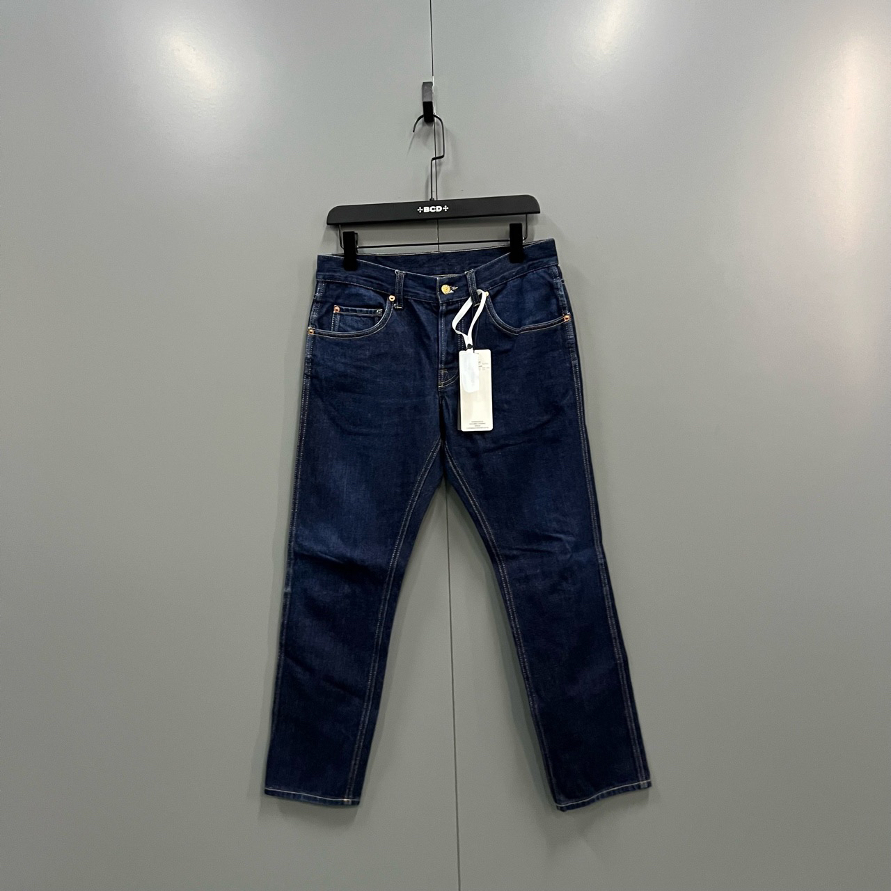 95新 GUCCI/古驰 (ll) 深蓝色锁扣牛仔裤 32码/010495