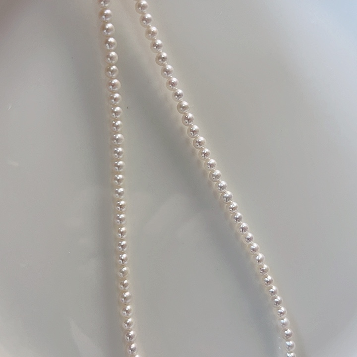 3.6左右冷白炫粉淡水珍珠银S925镶嵌