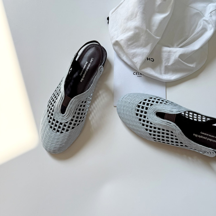 【清欢】—3cm 松弛度假风拉菲草百搭极简后空凉鞋 D3218清仓款