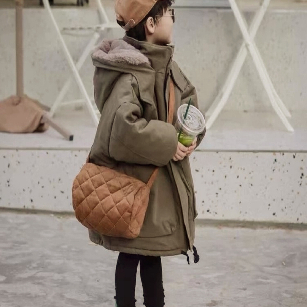 910韩系时尚加绒棉服男女童冬季