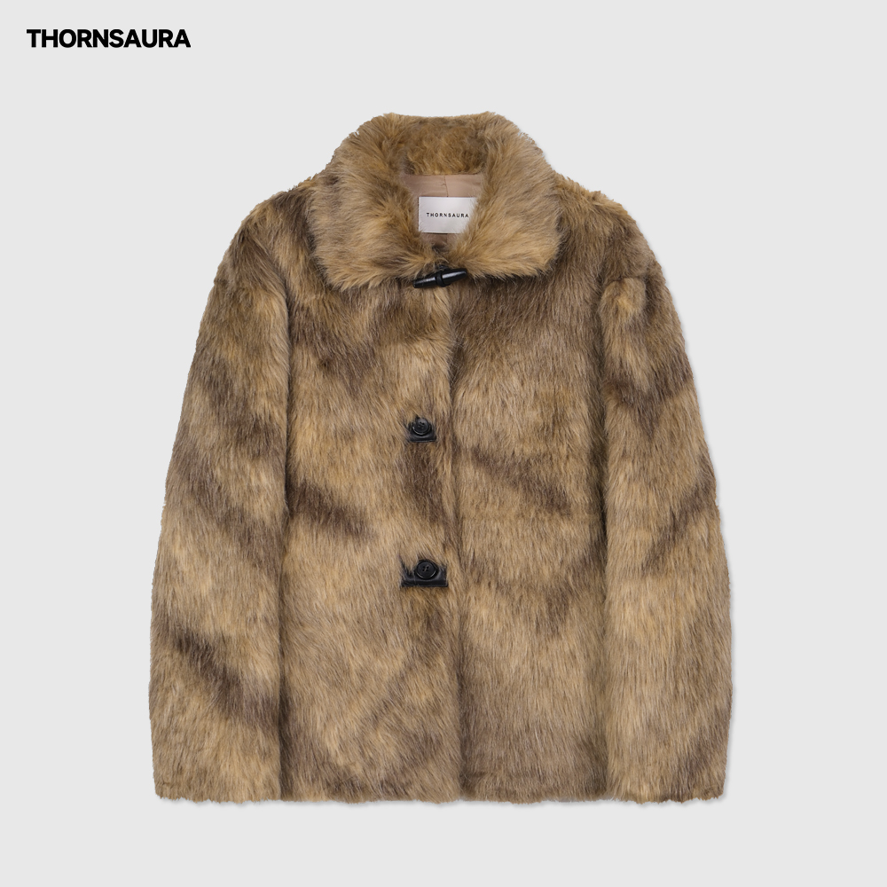 棘光THORNSUARA冬季厚款长袖女短外套时尚外套宽松T2411WW989