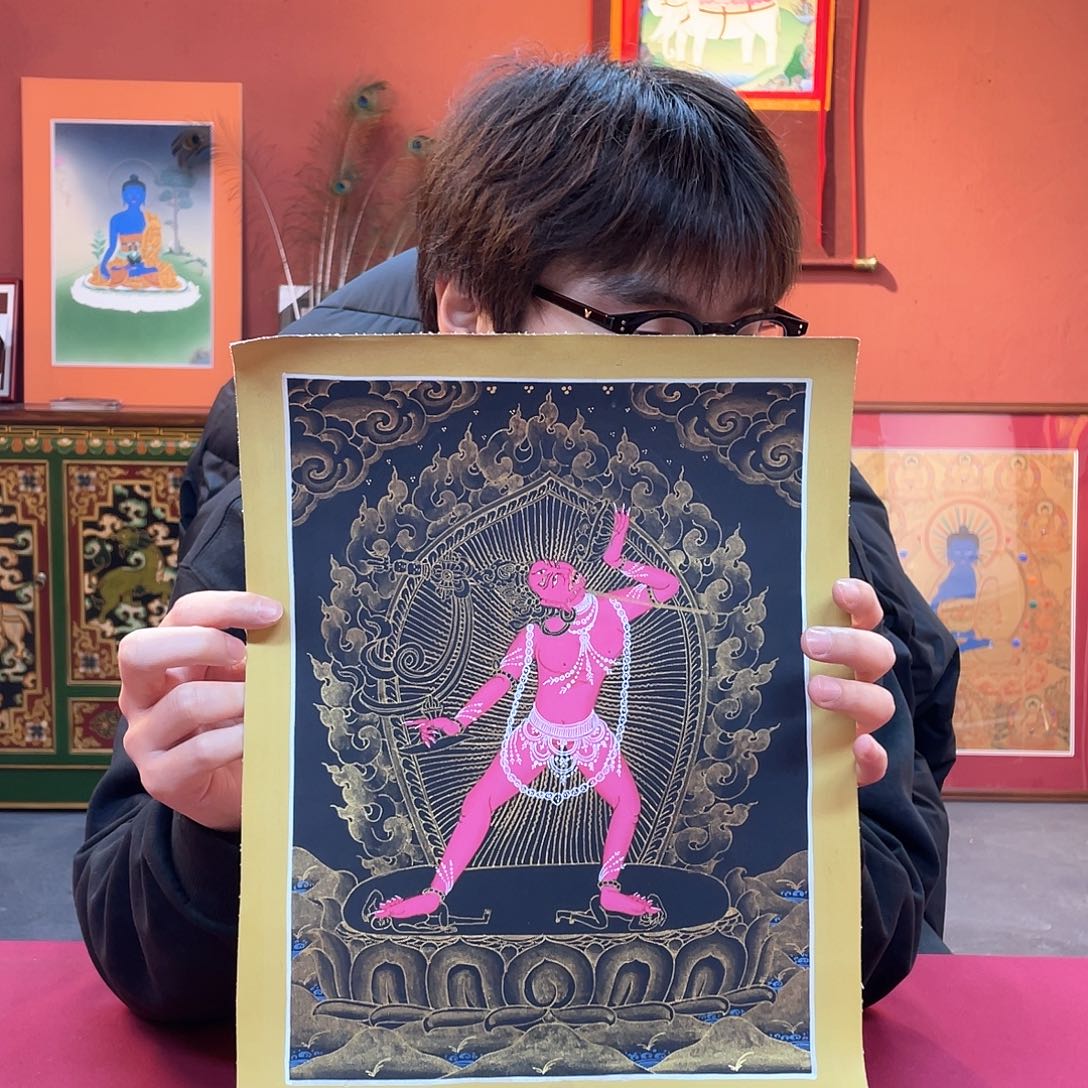 装裱画22×30金刚瑜伽纯手绘