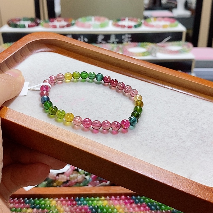 碧玺手链未镶嵌天然碧玺5.9毫米