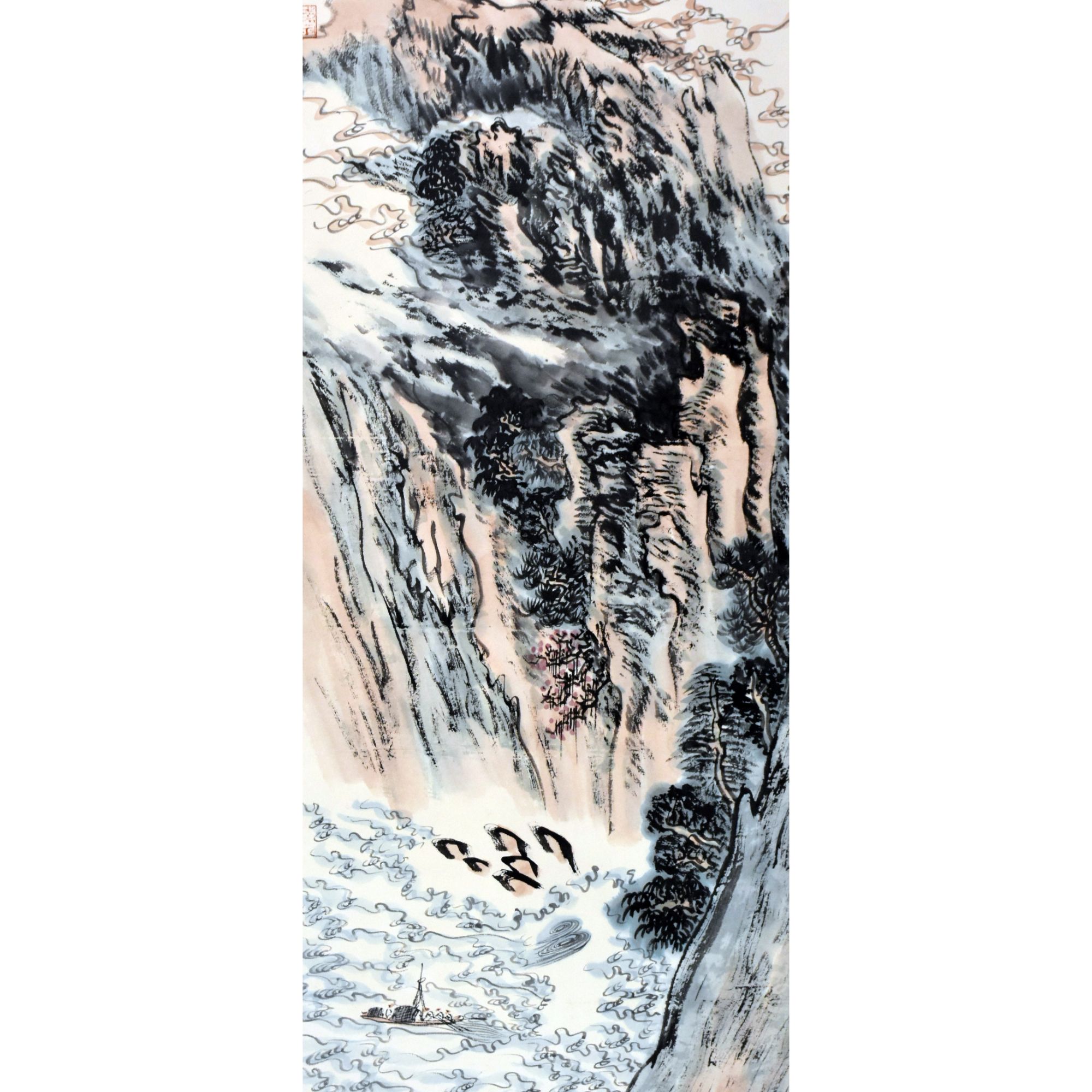 HM7216 山水 100X49cm 纸本立轴 4.4平尺