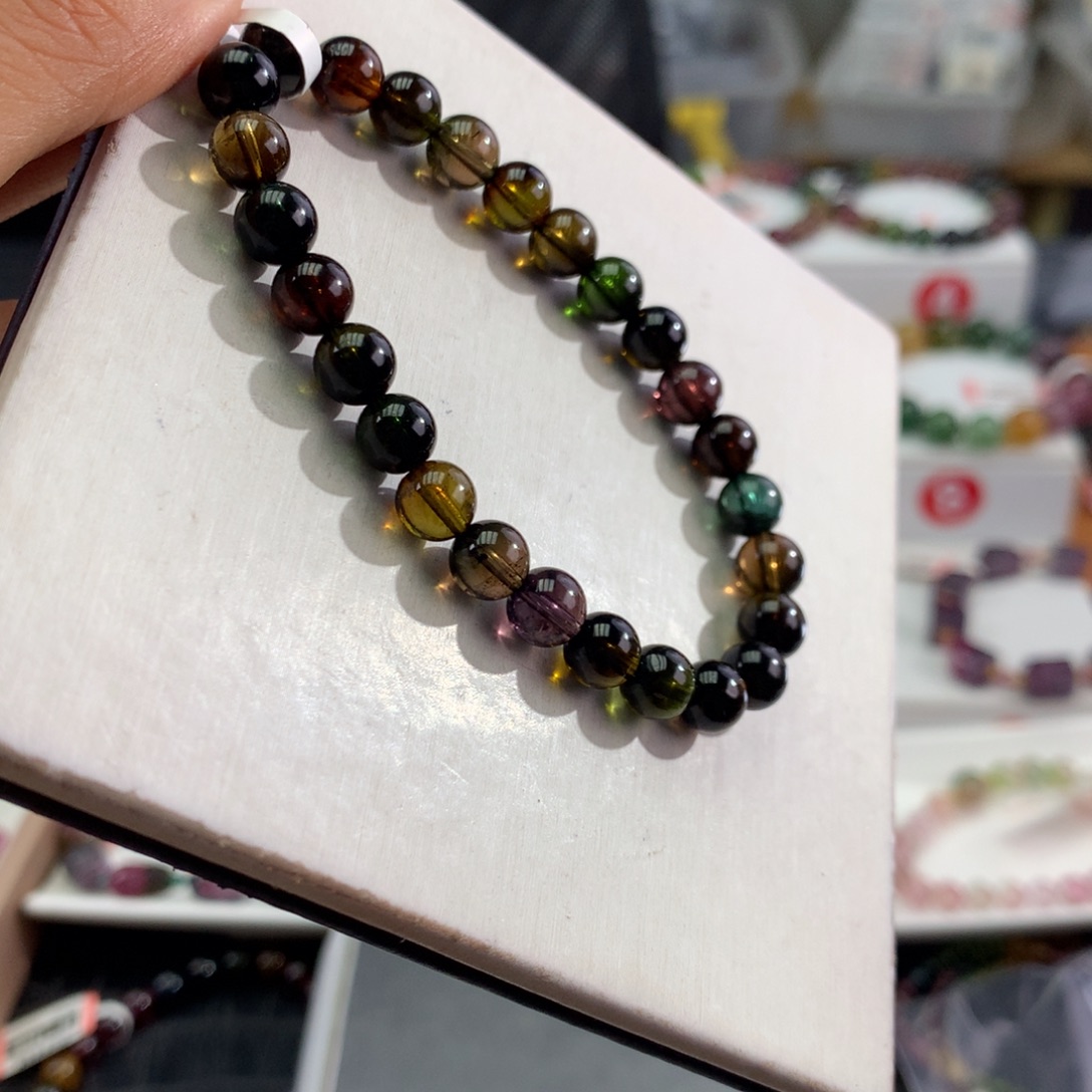 雾***花碧玺手链未镶嵌       