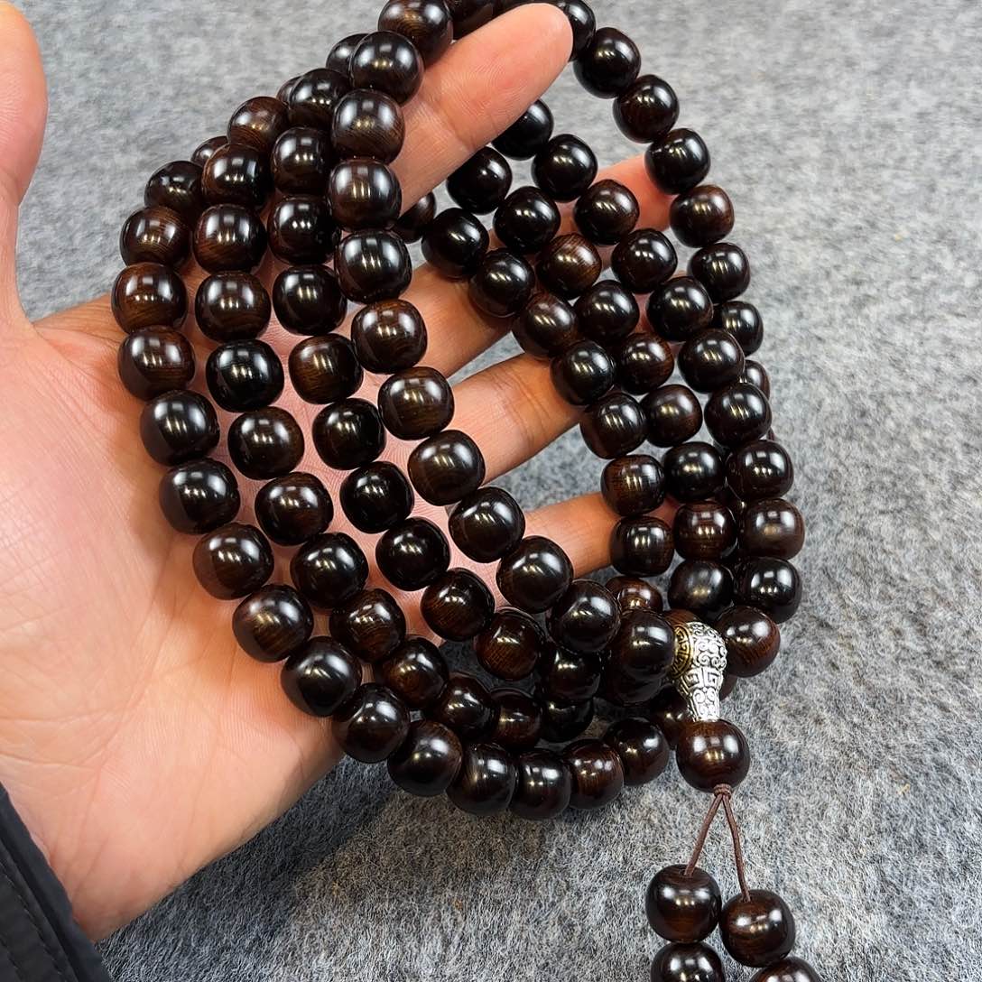 崖柏太行崖柏绿色结油手串五灵脂1.1/1.2苹果圆（平平安安）