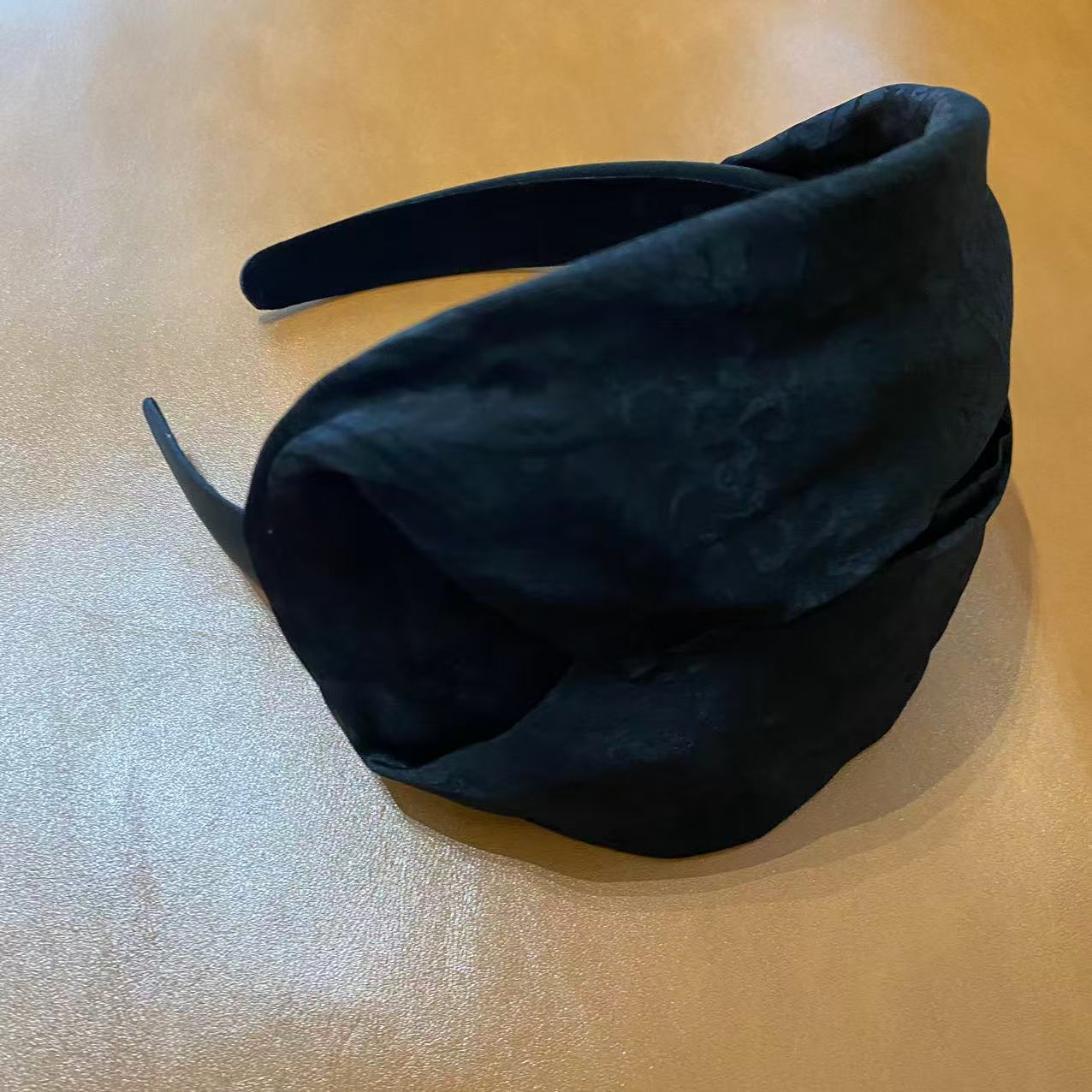 【黑龟】68非遗香云纱满分桑蚕丝复古法式气质黑龟纹半帽