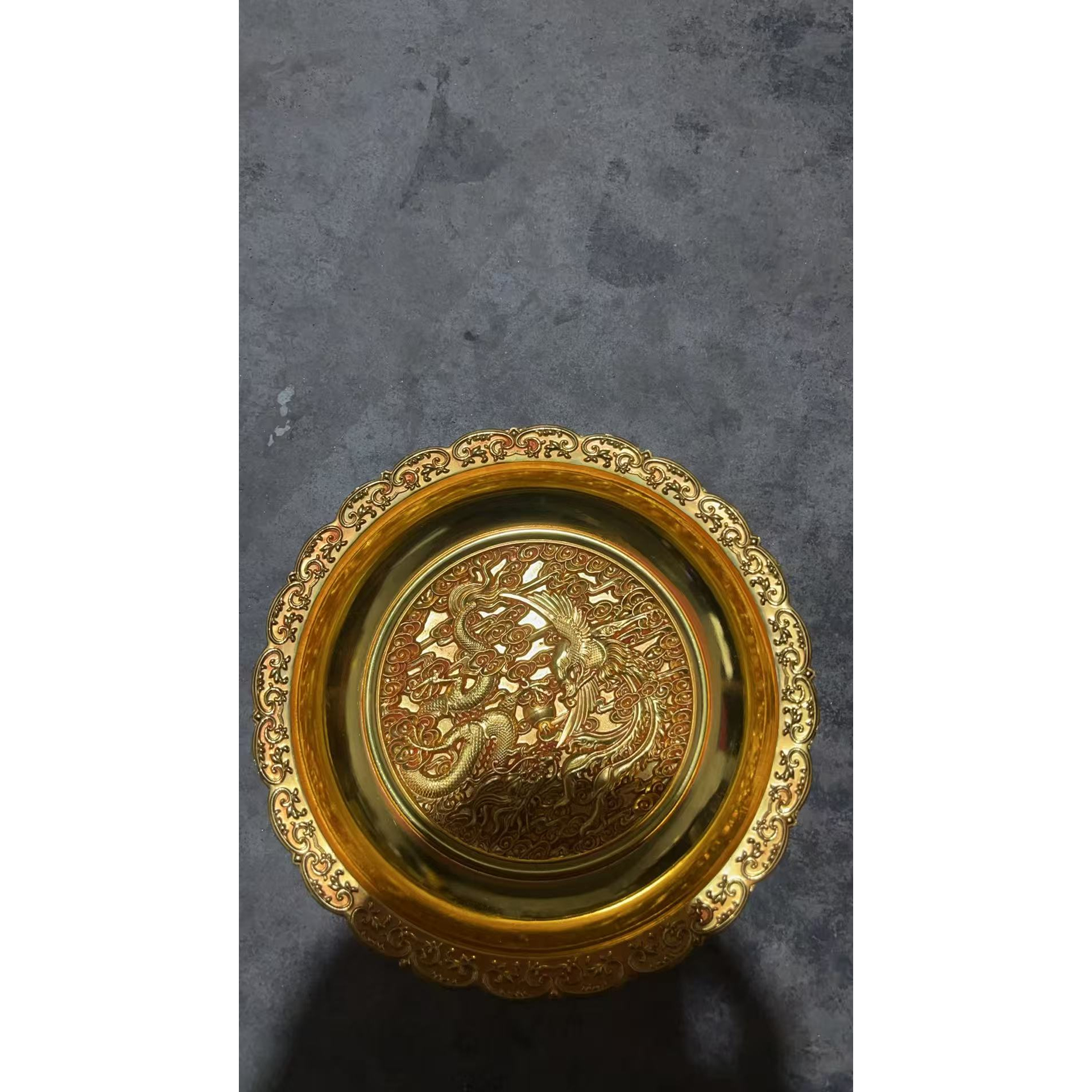 精品摆件小黄盘子