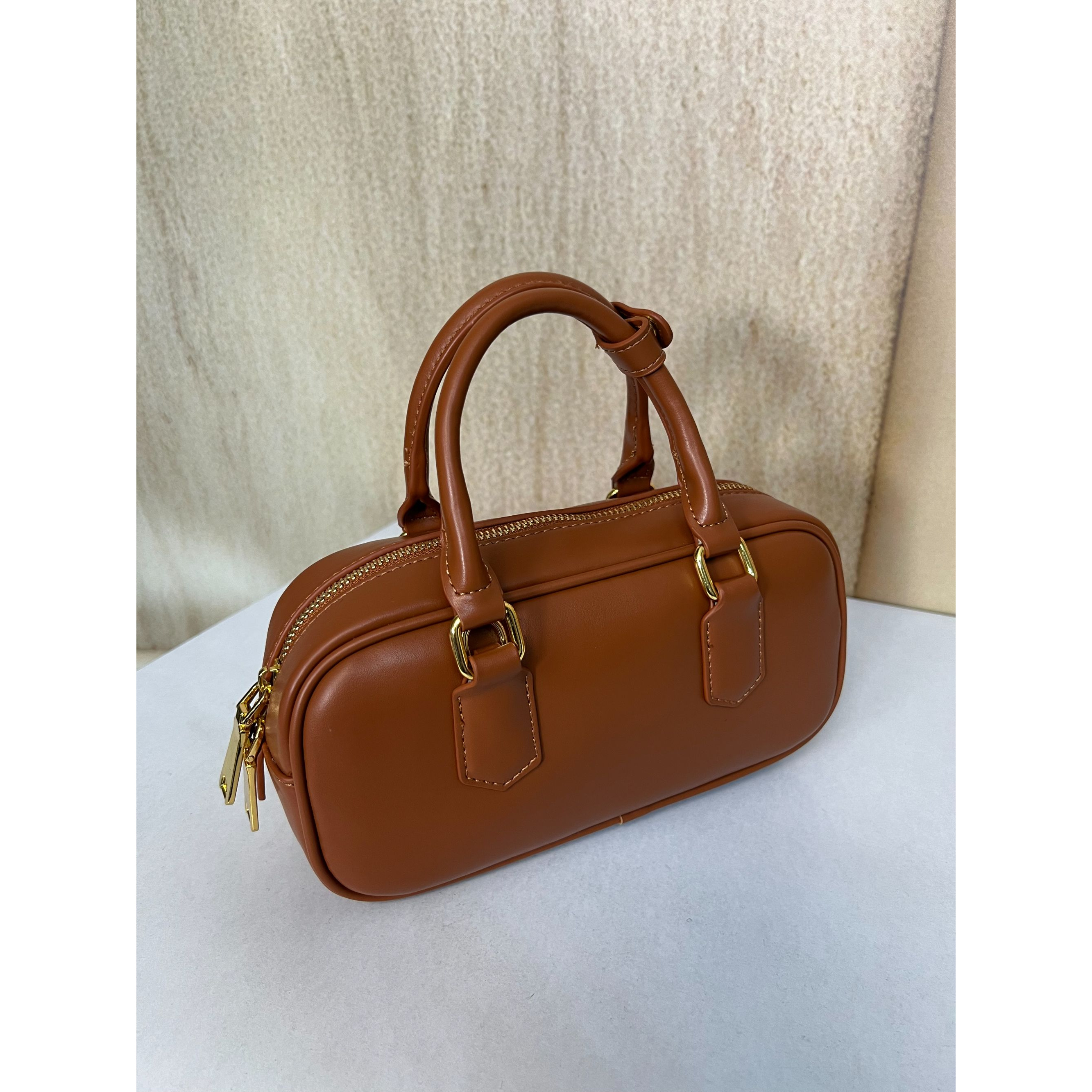 TOLEX2025新款手工时尚气质女包横光球复古棕色